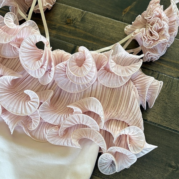 Pink Ruffled Bodysuit - Picture 2 of 5